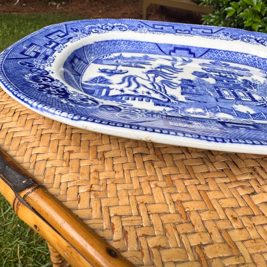 Antique Blue Willow Platter