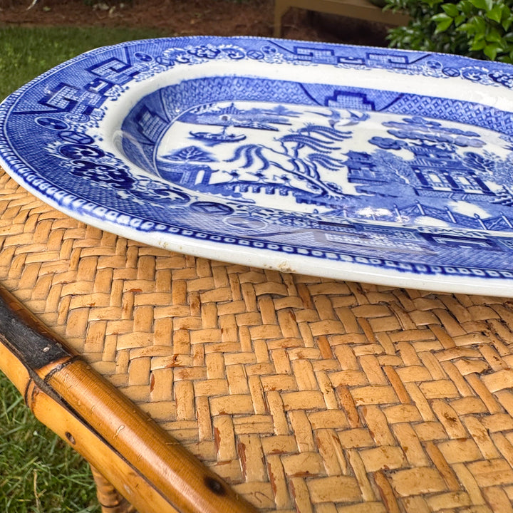 Antique Blue Willow Platter