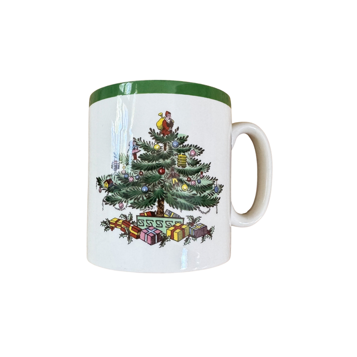Vintage Set of Four Spode Christmas Tree Mugs