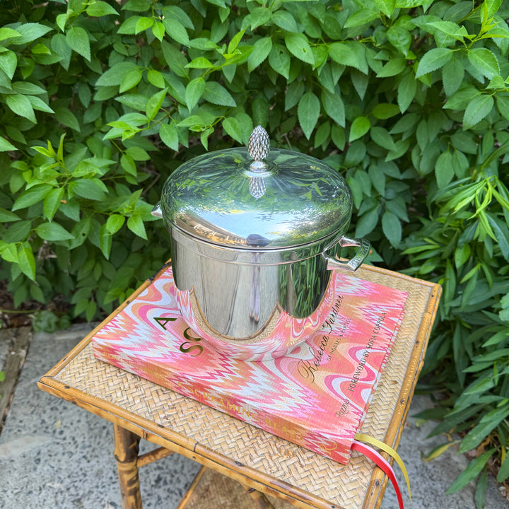 Vintage Sheffield Silver Plated Lined Covered Ice Bucket