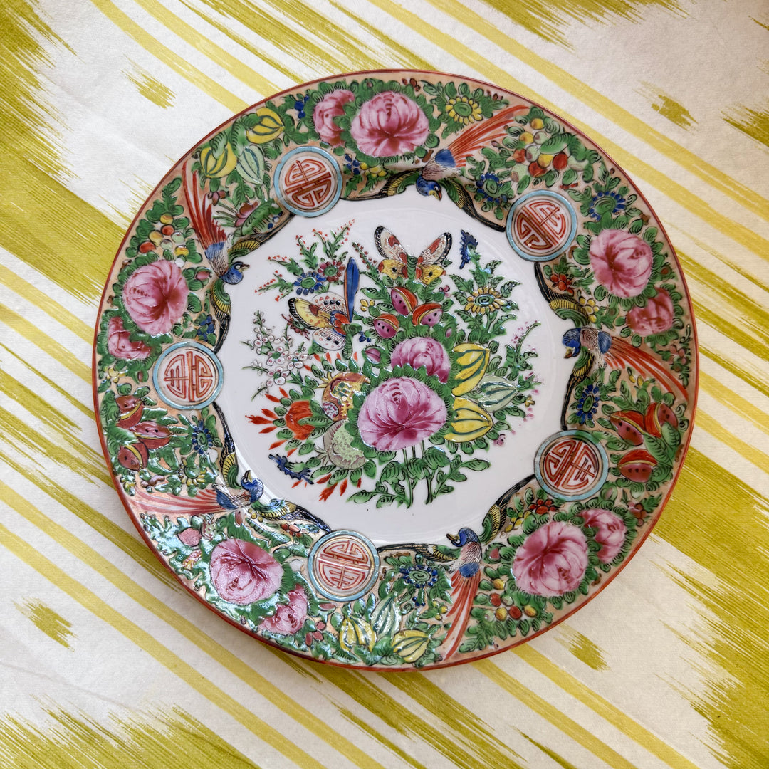 Antique Rose Canton Plate