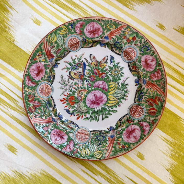 Antique Rose Canton Plate