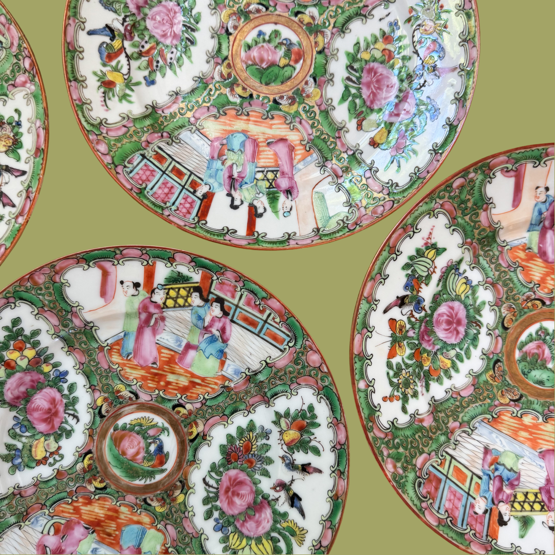 Antique Rose Medallion Plate - Sold Individually