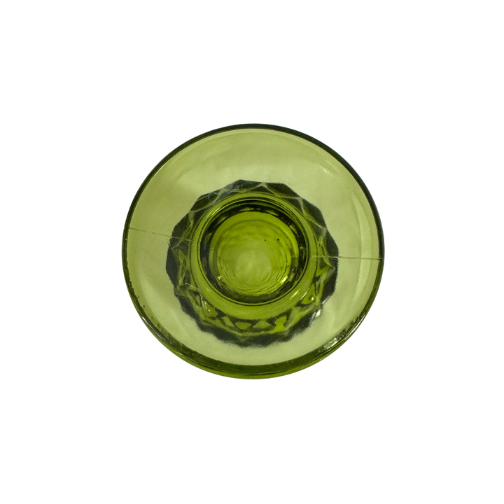 Set of Six Vintage Green Glass Tumblers