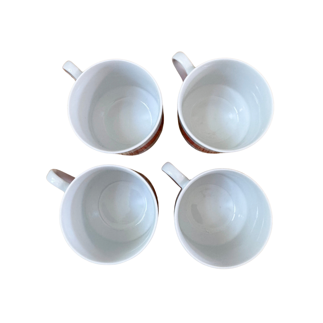 Vintage Fitz and Floyd Holly Wreath Bow Mugs