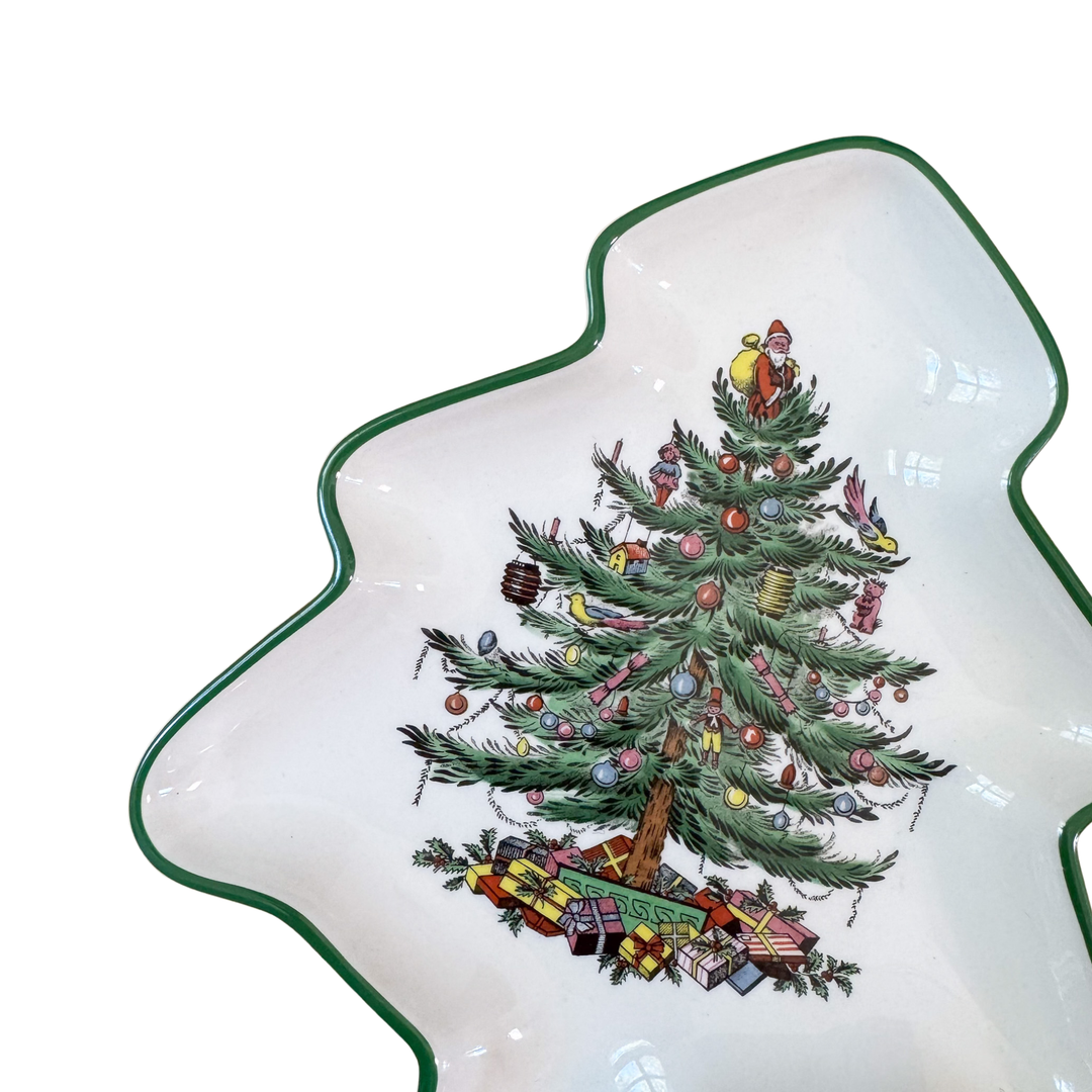 Vintage Spode Christmas Tree Shaped Dish