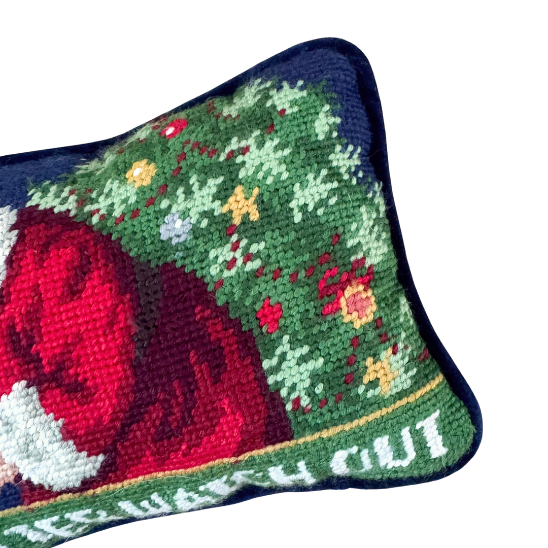 Better Watch Out Needlepoint Pillow