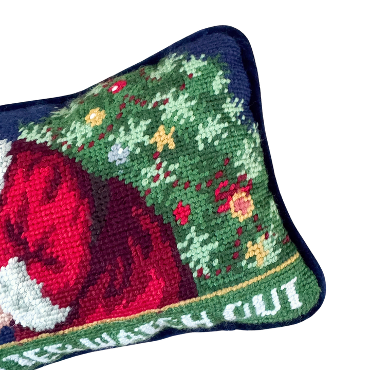 Better Watch Out Needlepoint Pillow