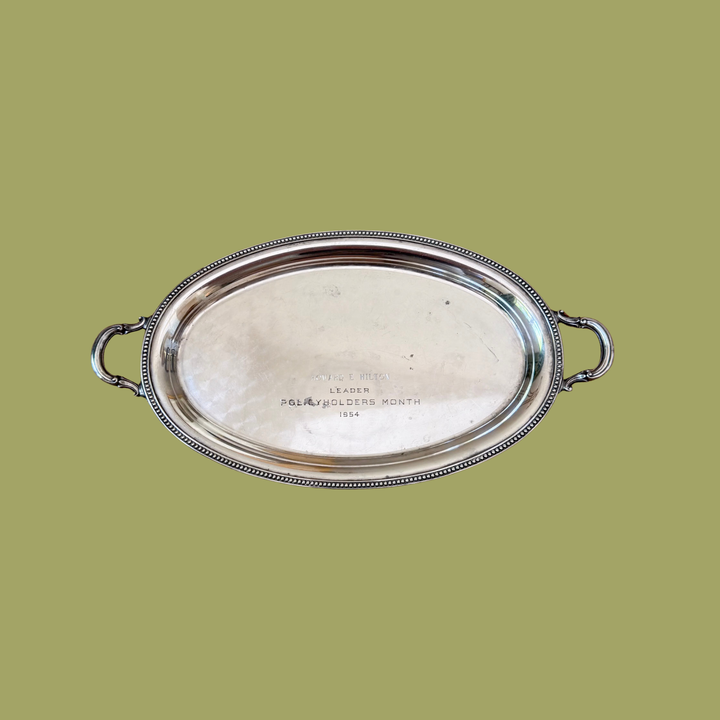 Vintage Silver-Plate Mini Tray with Handles