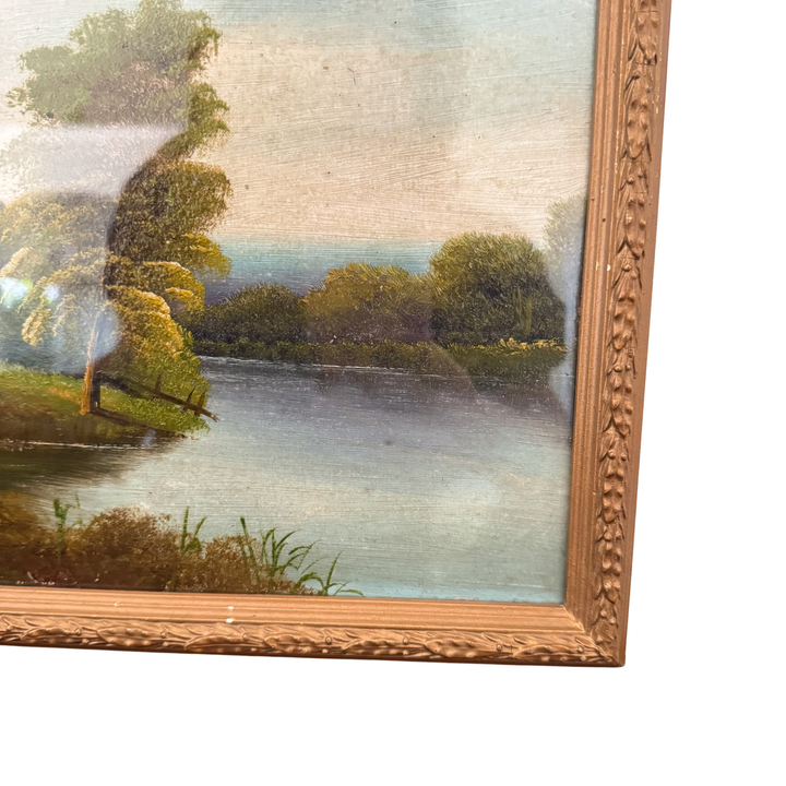 Antique English Landscape Oil Painting