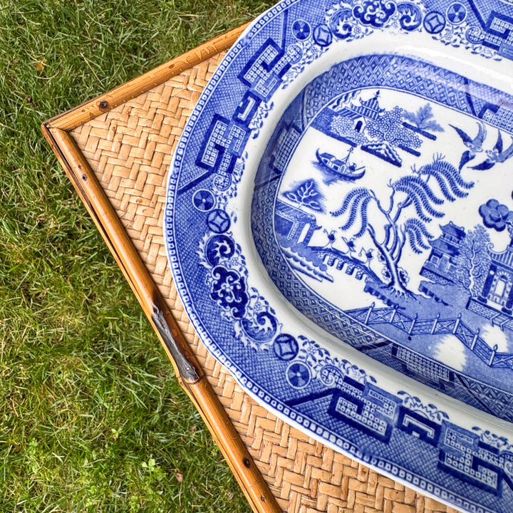 Antique Blue Willow Platter
