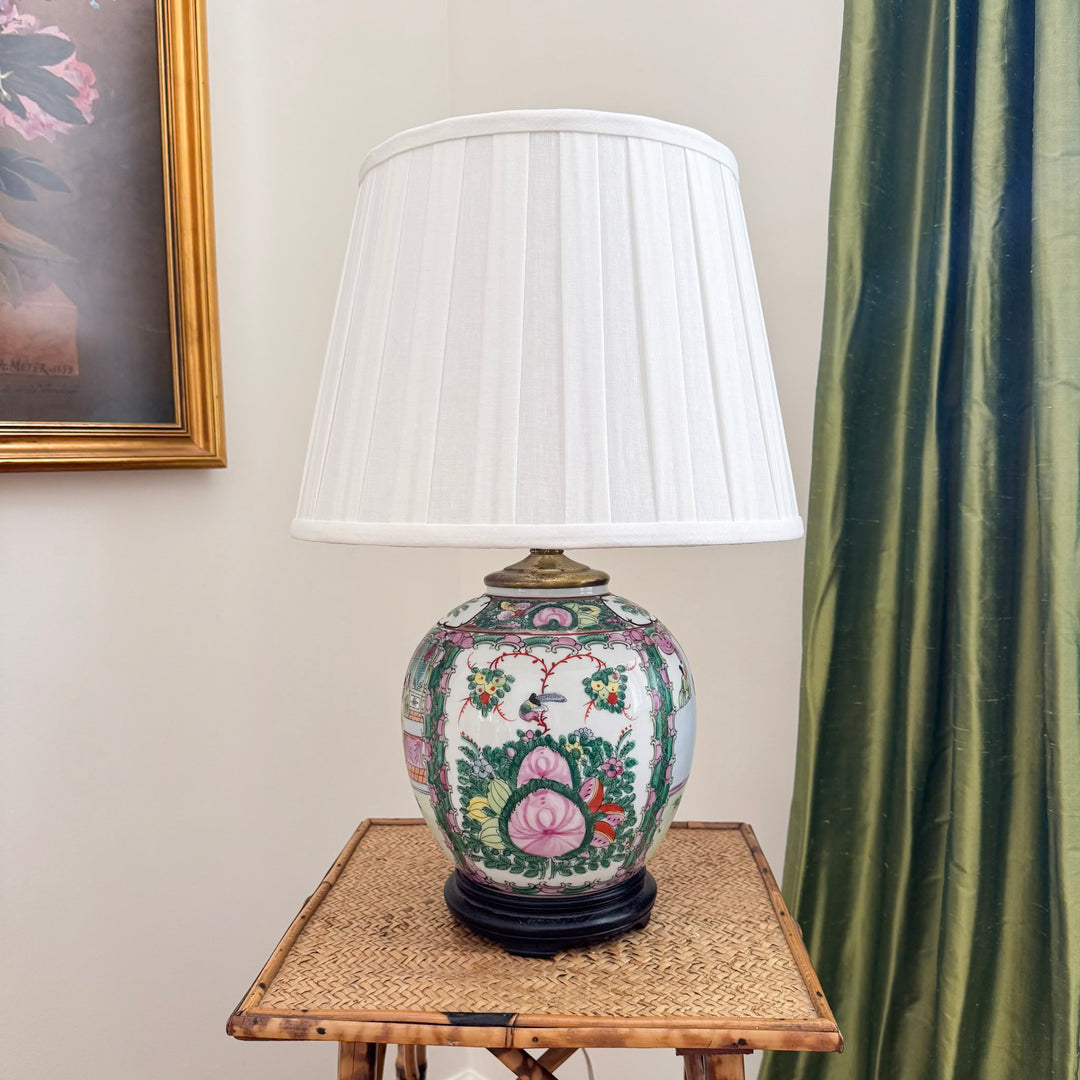 Vintage Rose Medallion Lamp