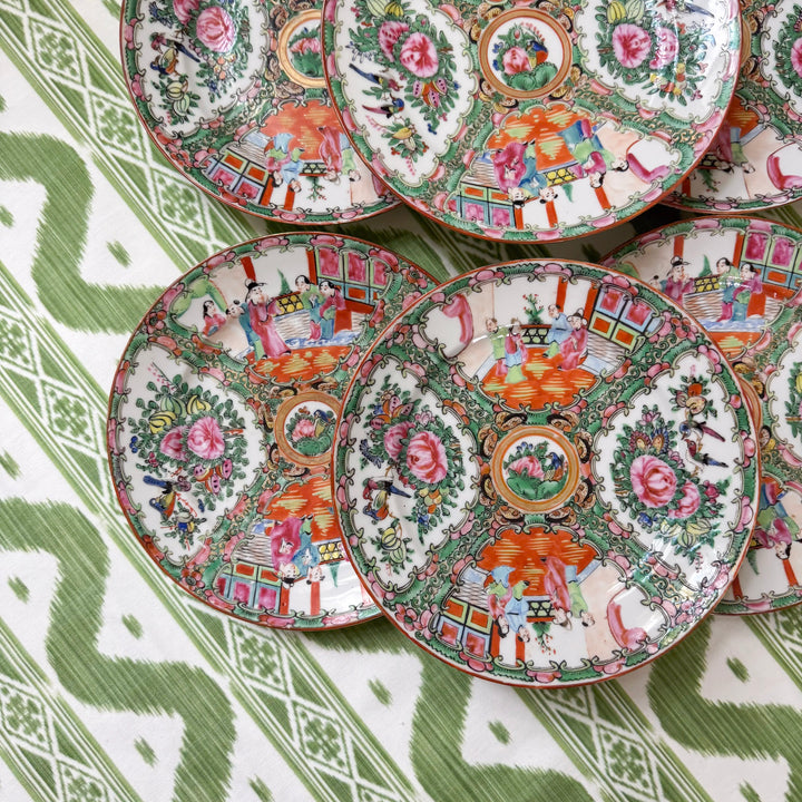 Vintage 9.5" Rose Medallion Plates