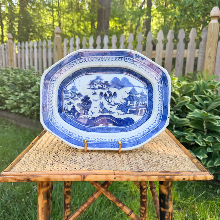 Antique Blue Canton Platter