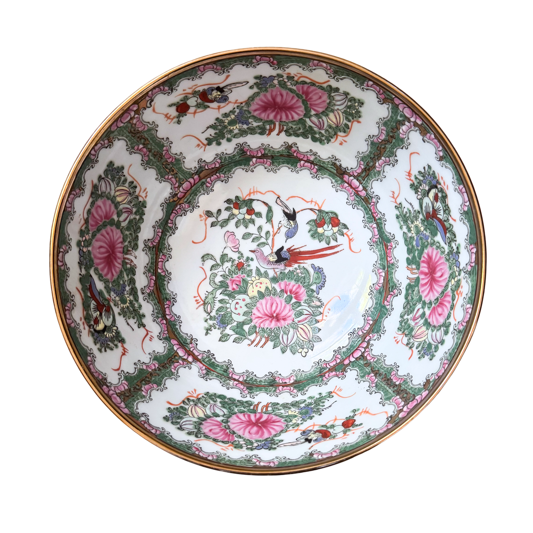 Vintage Rose Canton Bowl