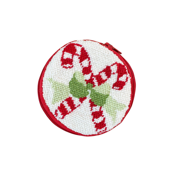 Set of Vintage Needlepoint Christmas Coin Purses
