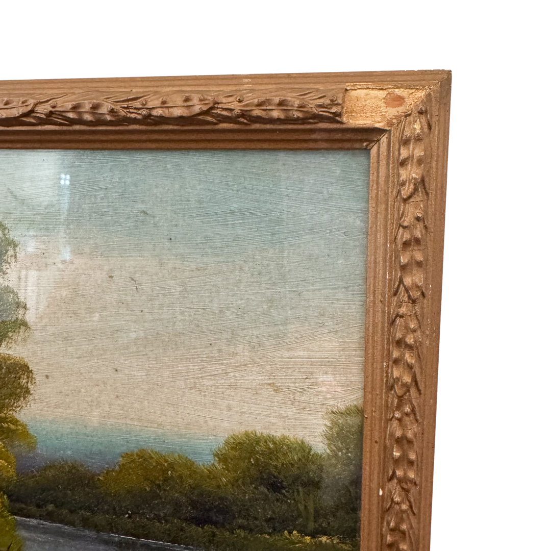 Antique English Landscape Oil Painting
