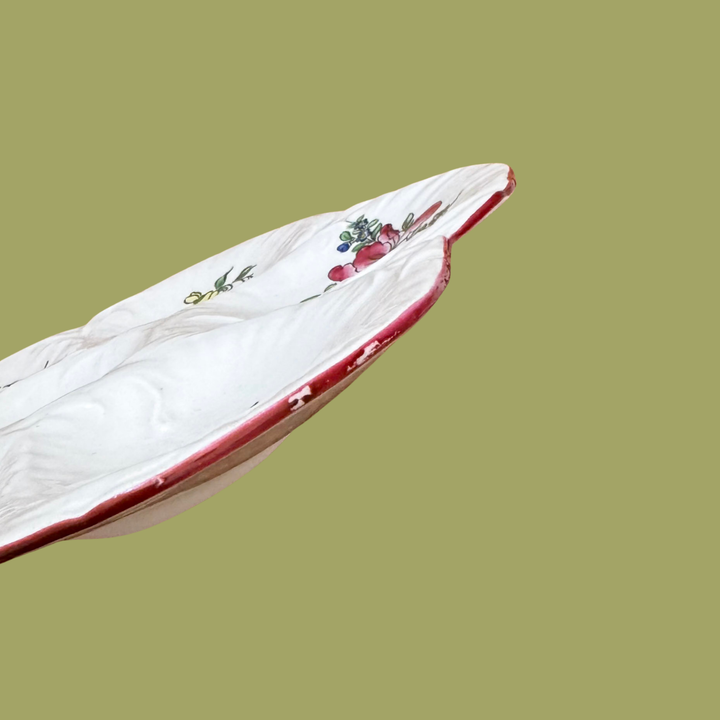 Antique Luneville French Floral Oyster Plates