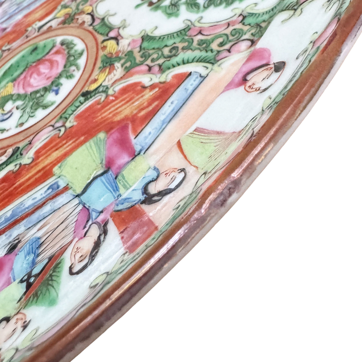 Antique Small Rose Medallion Platter