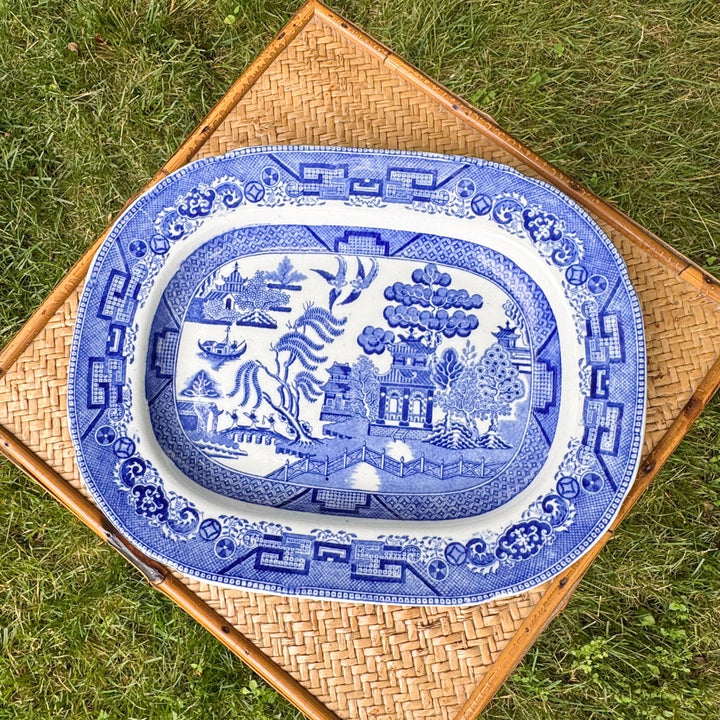 Antique Blue Willow Platter