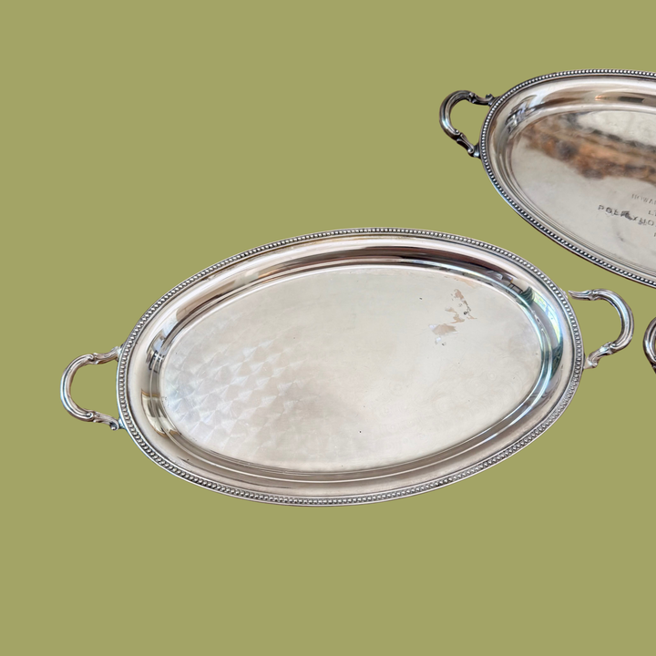 Vintage Silver-Plate Mini Tray with Handles