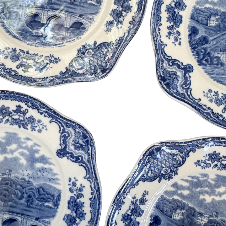 Set of Four Johnson Bros Old British Castles Sandwich Plates