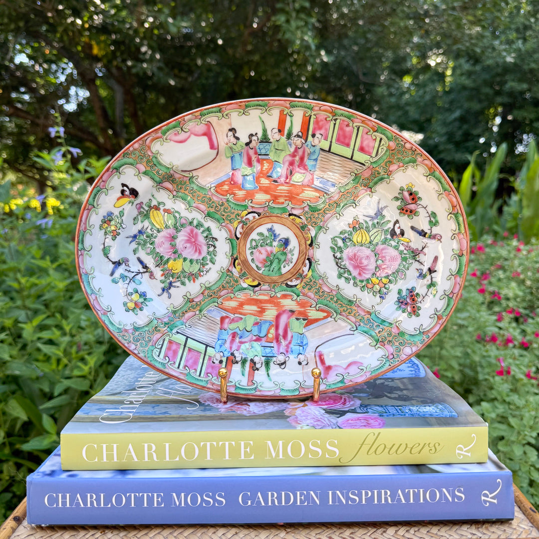 Antique Rose Medallion Platter