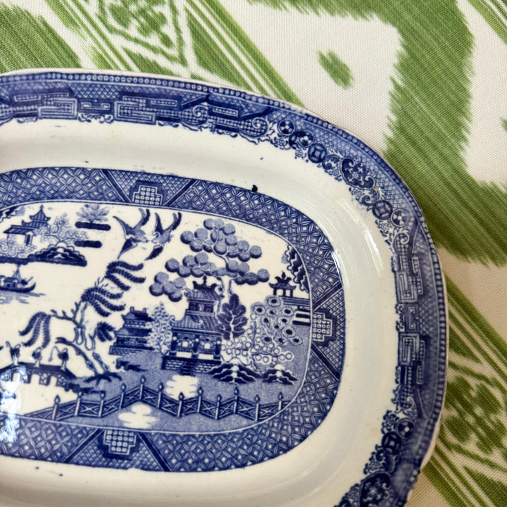 Mini Antique Blue Willow Platter