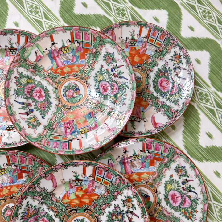 Vintage 9.5" Rose Medallion Plates