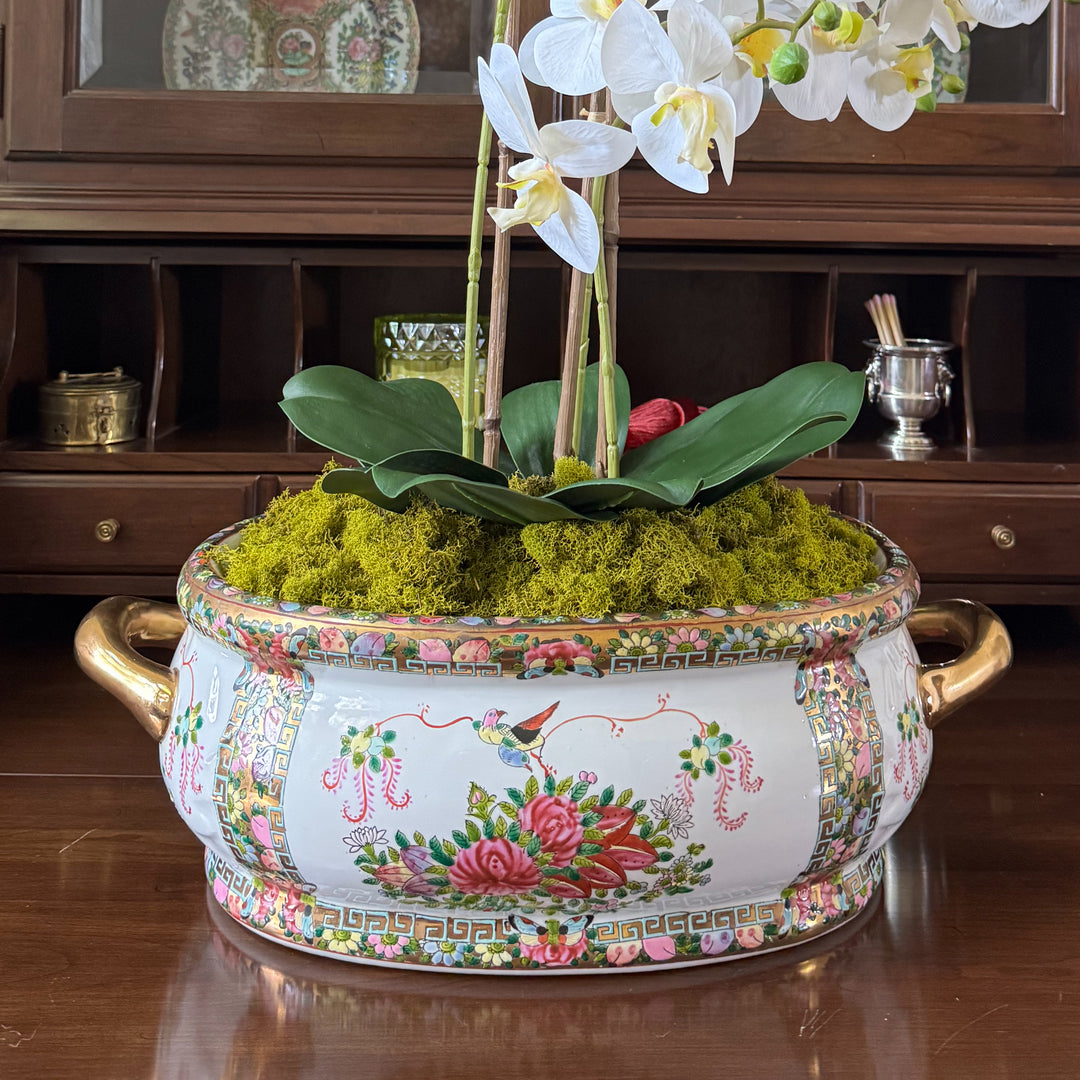Vintage Rose Canton Footbath Planter