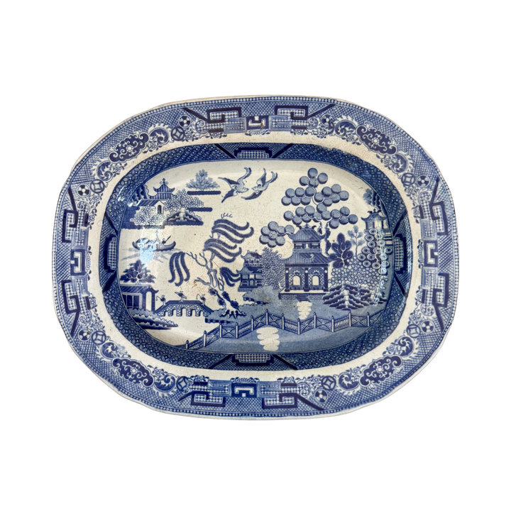 Antique Blue Willow Platter