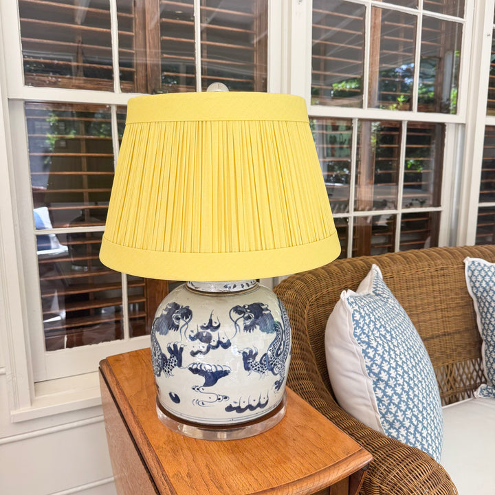 The June Lamp - Blue and White Dragon Ginger Jar Lamp