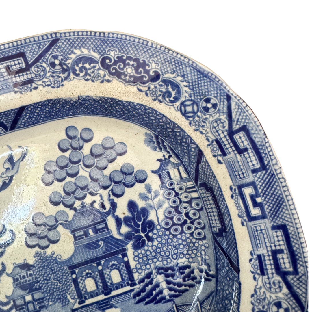 Antique Blue Willow Platter