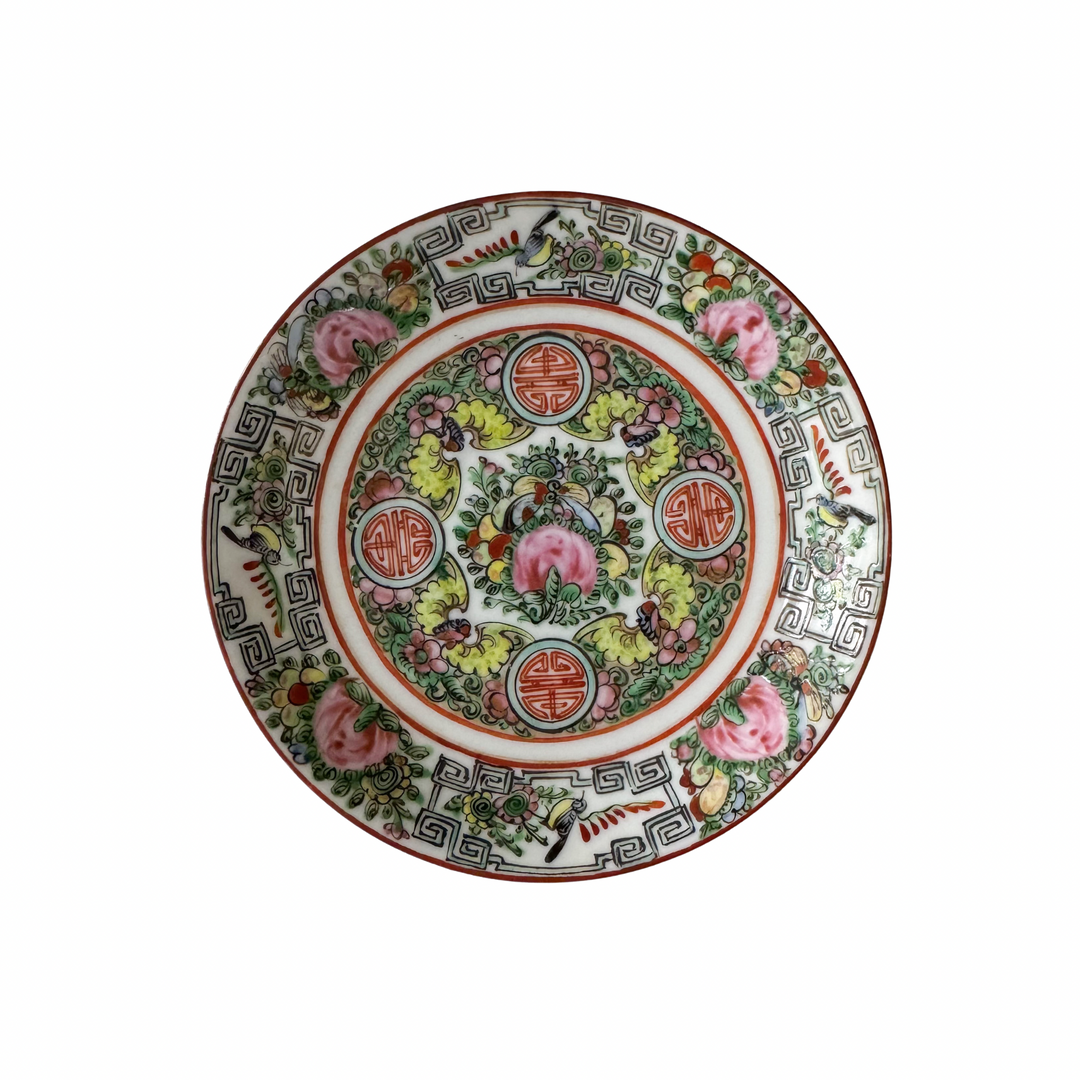 Antique Rose Canton Saucers