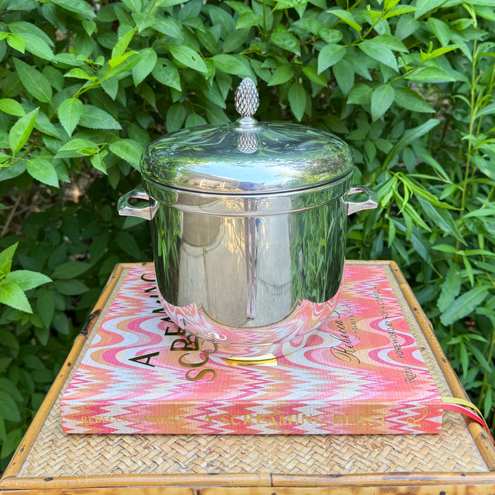 Vintage Sheffield Silver Plated Lined Covered Ice Bucket