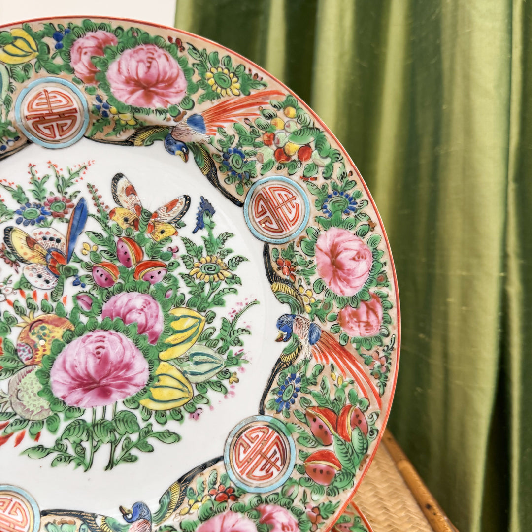 Antique Rose Canton Plate