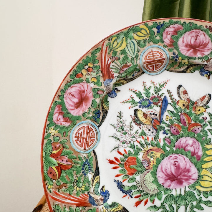 Antique Rose Canton Plate