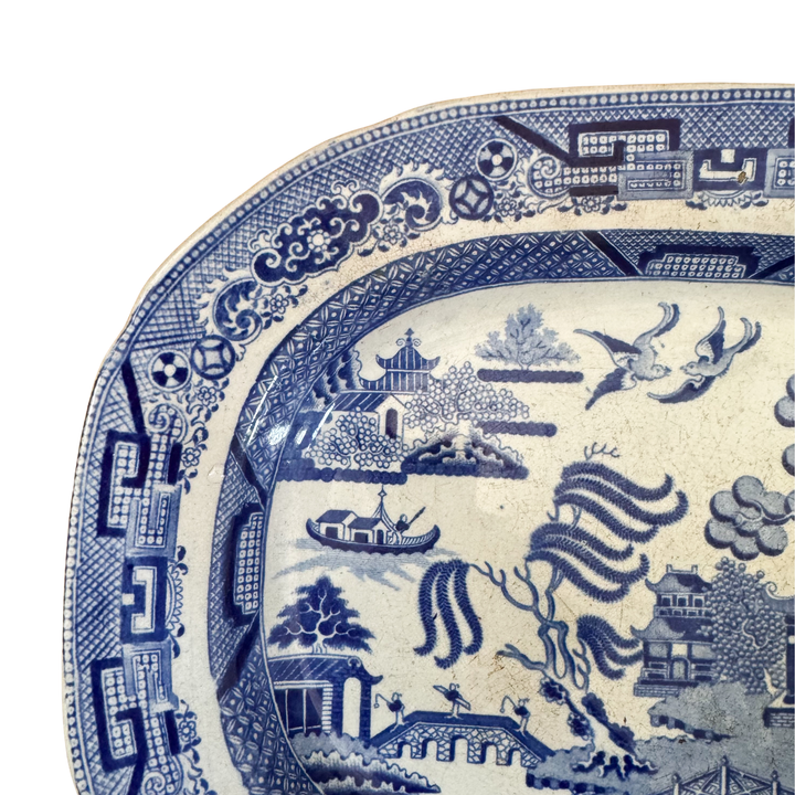 Antique Blue Willow Platter
