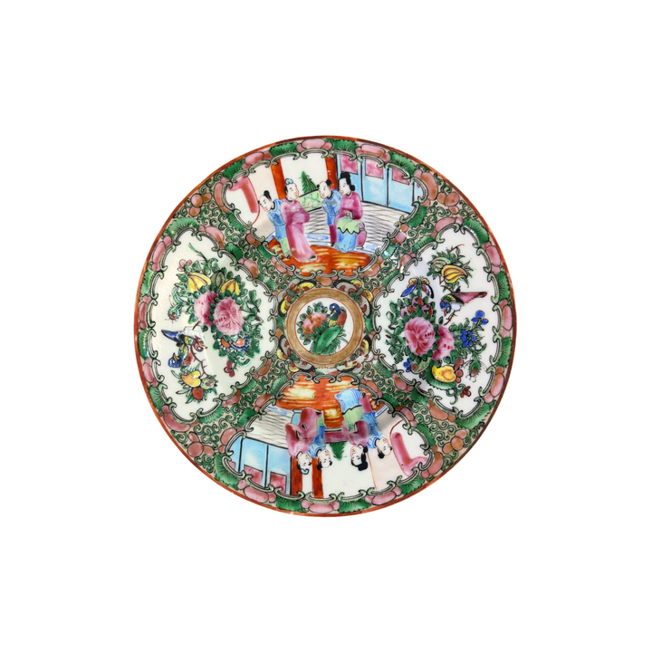 Antique Rose Medallion Shallow Bowl