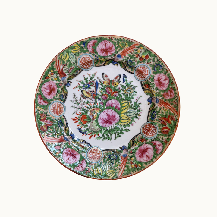 Antique Rose Canton Plate