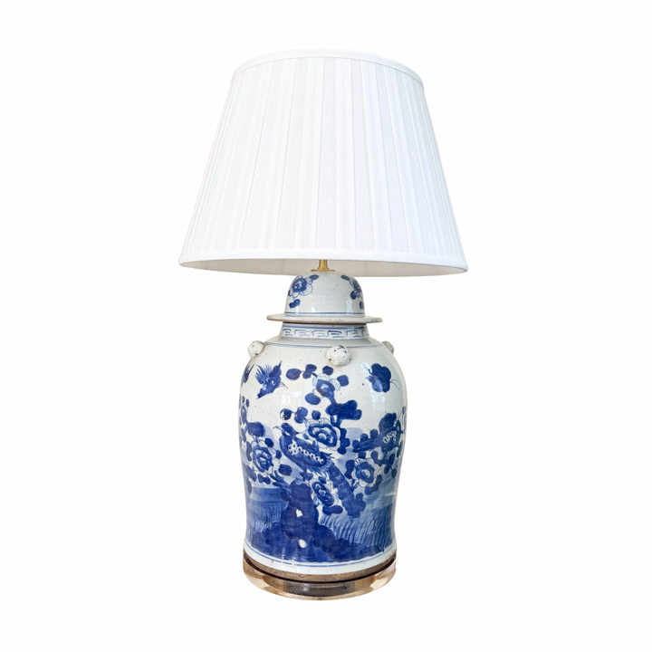 The Eleanor Lamp | Blue & White Floral Chinoiserie Jar Lamp