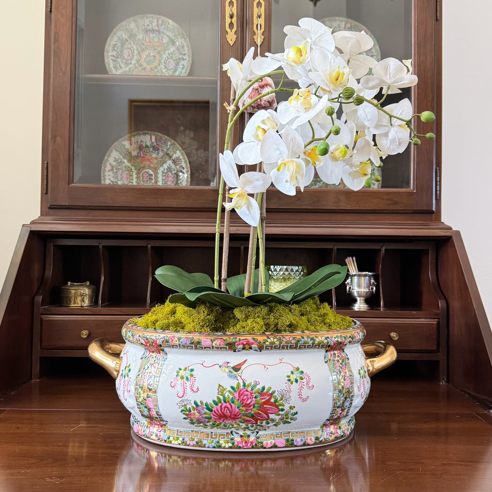 Vintage Rose Canton Footbath Planter