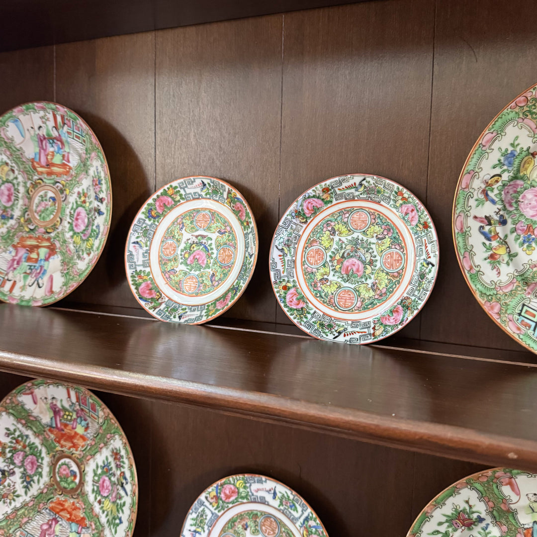 Antique Rose Canton Saucers