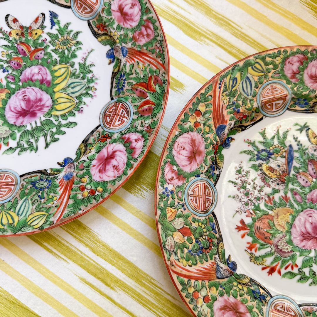 Antique Rose Canton Plate