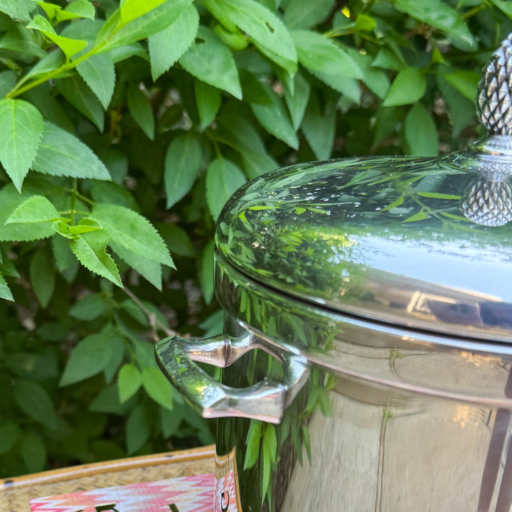 Vintage Sheffield Silver Plated Lined Covered Ice Bucket