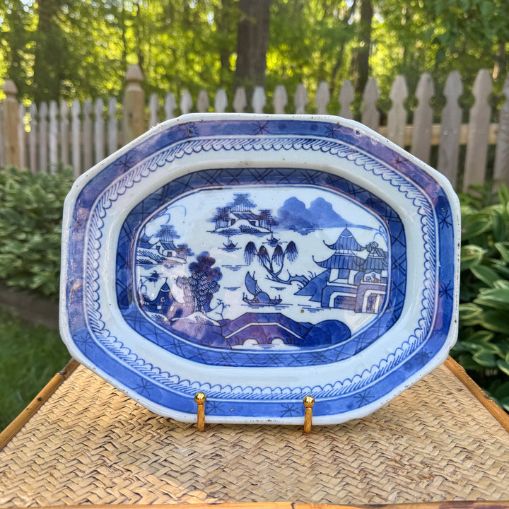 Antique Blue Canton Platter