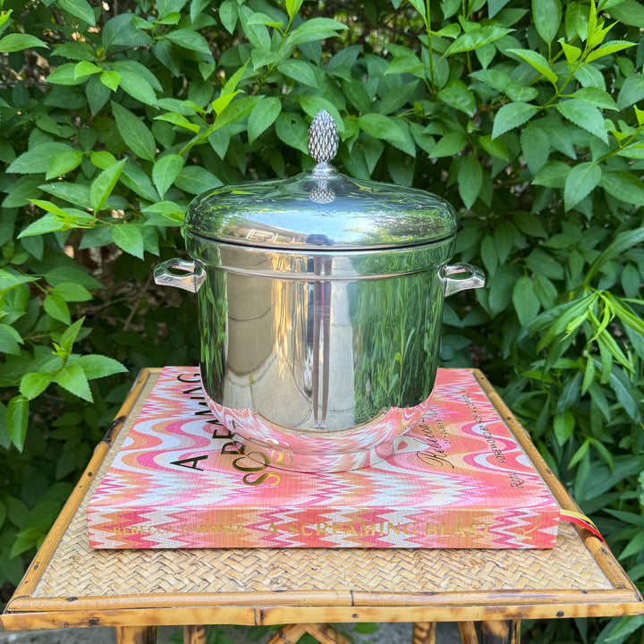Vintage Sheffield Silver Plated Lined Covered Ice Bucket