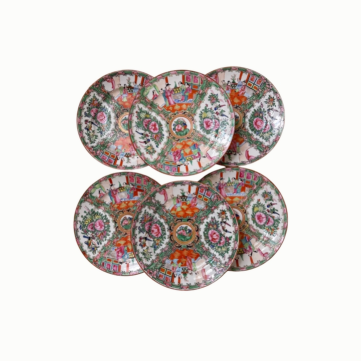 Vintage 9.5" Rose Medallion Plates