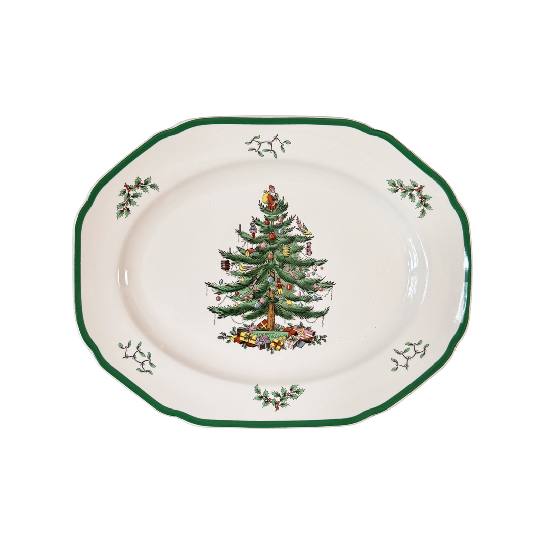 Vintage Spode Christmas Tree Platter - Made in England
