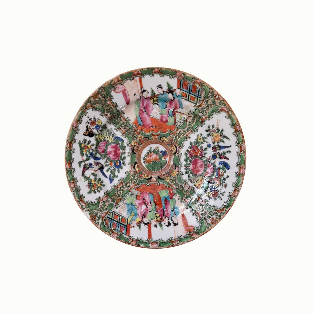 Antique 9.5" Rose Medallion Plate 
